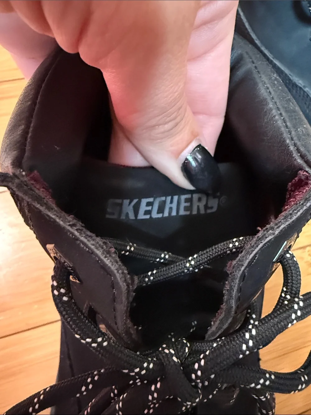 Skechers Black Men's Lace-Up Work Boots